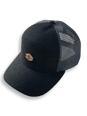 Campfire trucker wool/mesh cap - Black