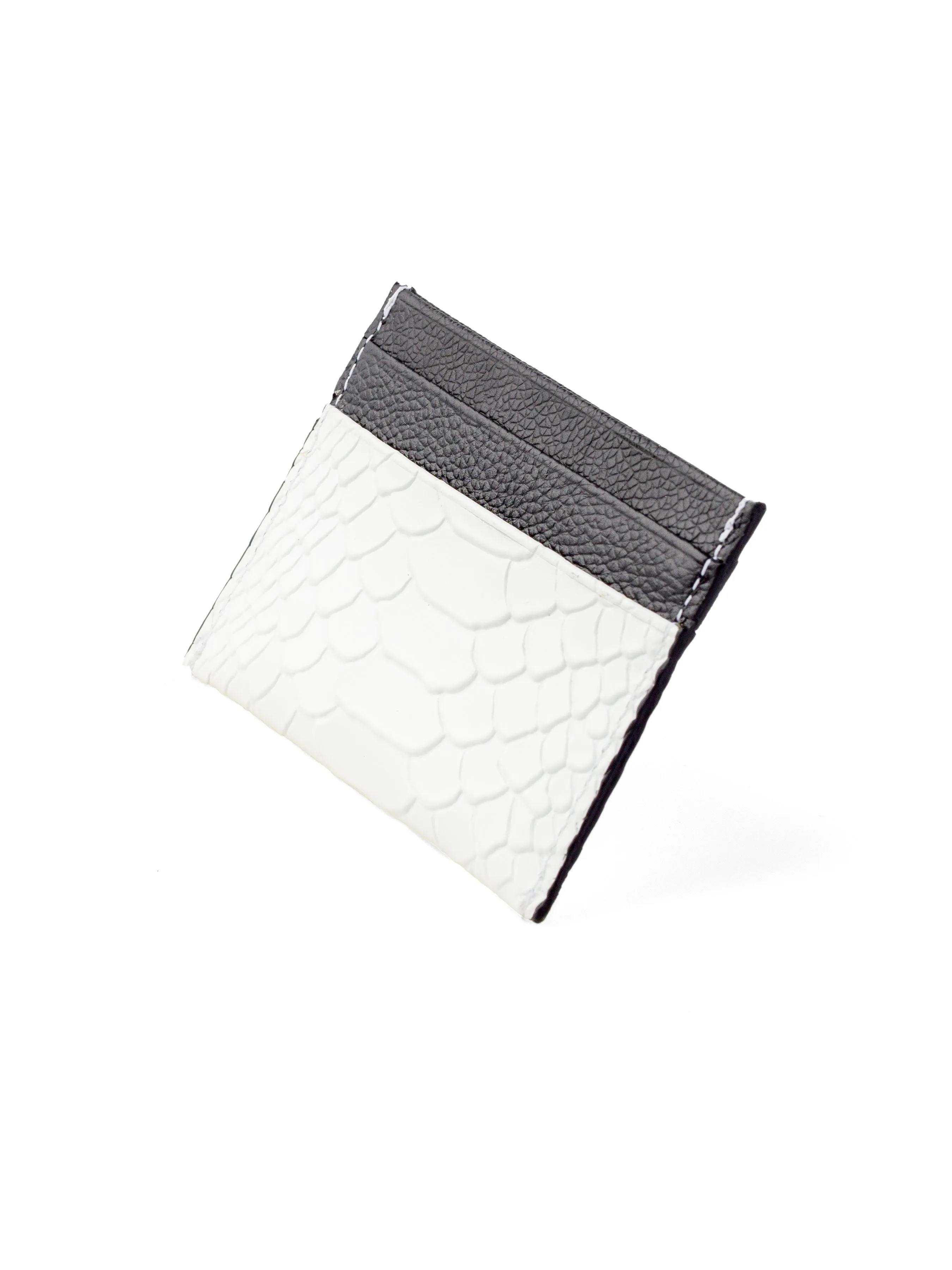 Card Holder - White Phyton Leather