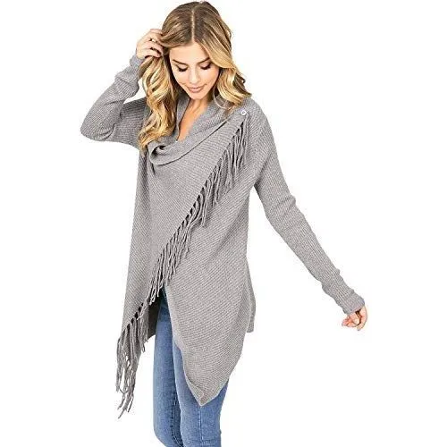 Carys Waffle Fringe Lovestitch Sweater-SALE