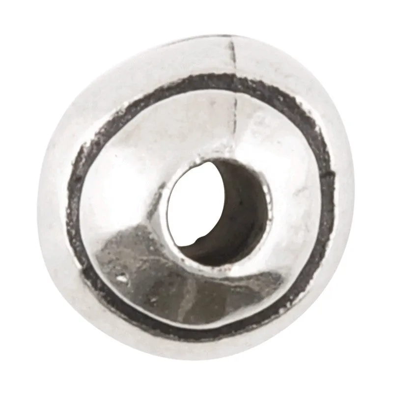 Casting Beads Wholesale-9mm Round Line with Detail-Antique Silver-Quantity 10