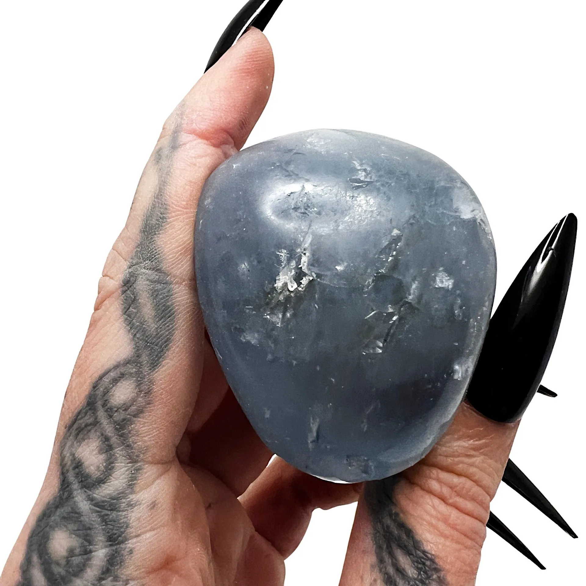 Celestite Palm Stone