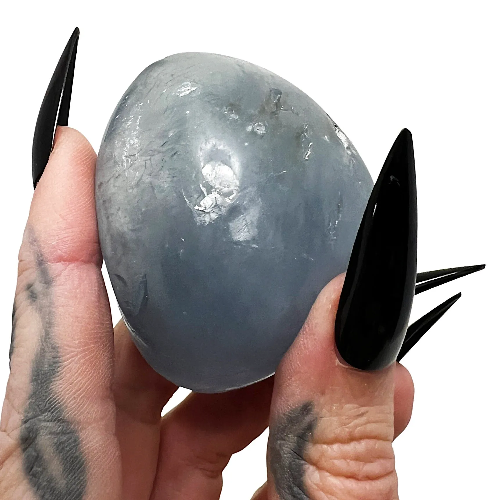 Celestite Palm Stone