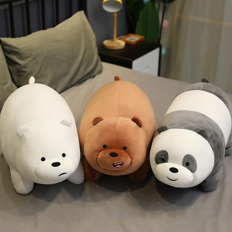 Children Stuffed Animals Little Bear Bare Plush Toys Cartoon Figure Plush Doll Pillow Soft Cute Plush Stuff Birthday Gift Kids