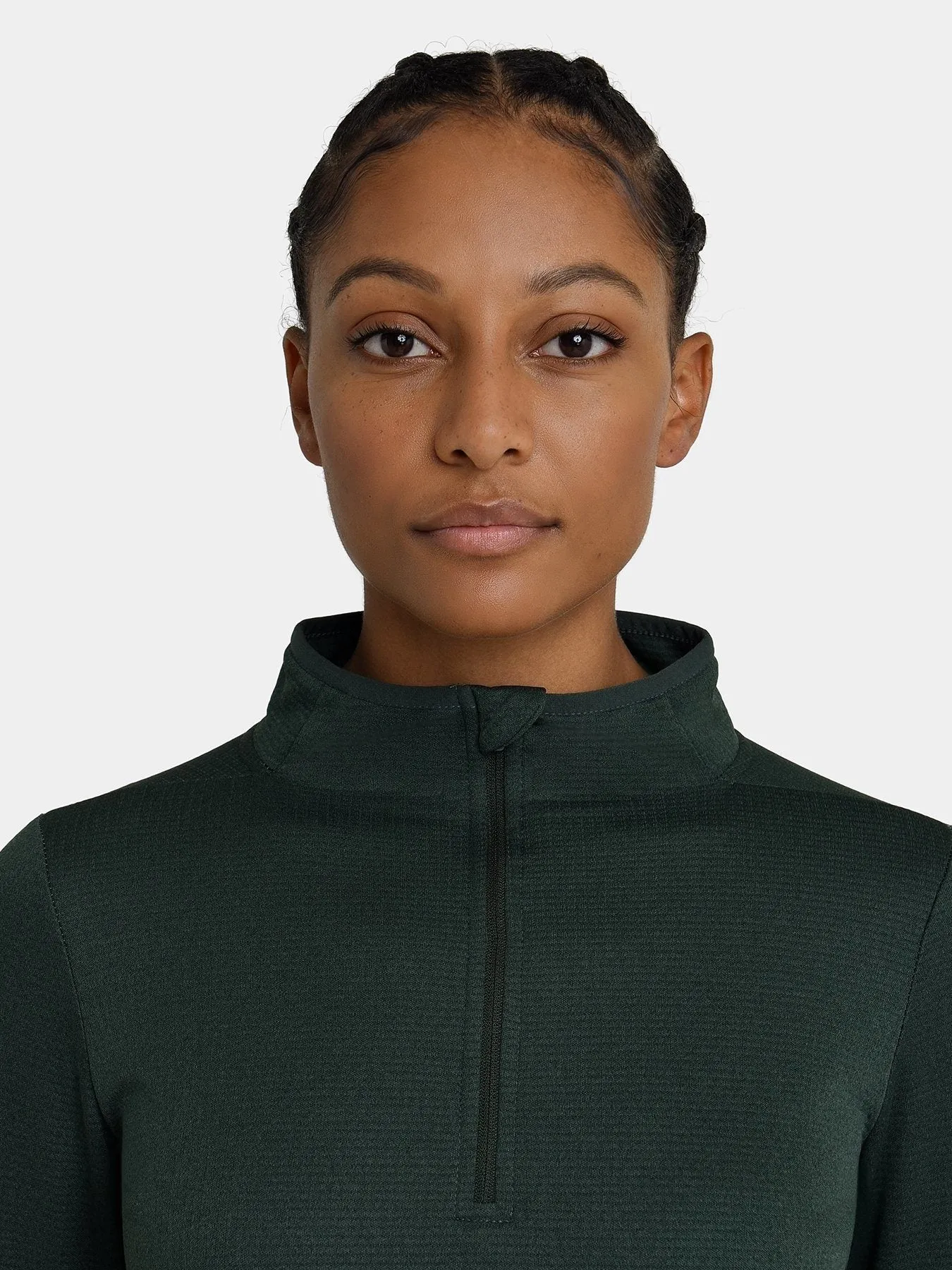 Cloud Fleece Quarter Zip Running Top For Women With Thumbholes & Side Zip Pocket