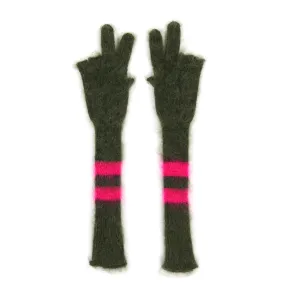 COGNOMEN PEACE MOHAIR GLOVES GREEN