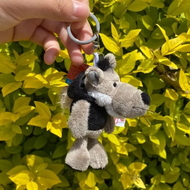 Cute Cartoon Bear Elephant Raccoon Monkey Animal Plush Toy Keychain Backpack Bag Keychain Shark Dinosaur Lion Omelette Cute Gift