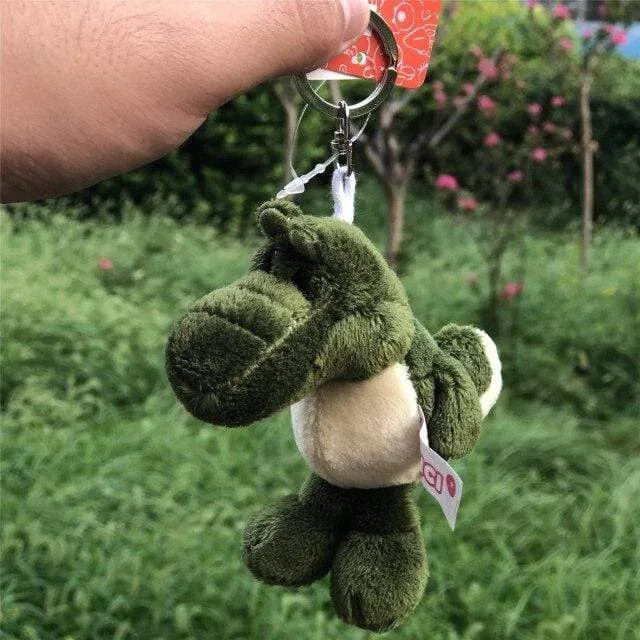 Cute Cartoon Bear Elephant Raccoon Monkey Animal Plush Toy Keychain Backpack Bag Keychain Shark Dinosaur Lion Omelette Cute Gift