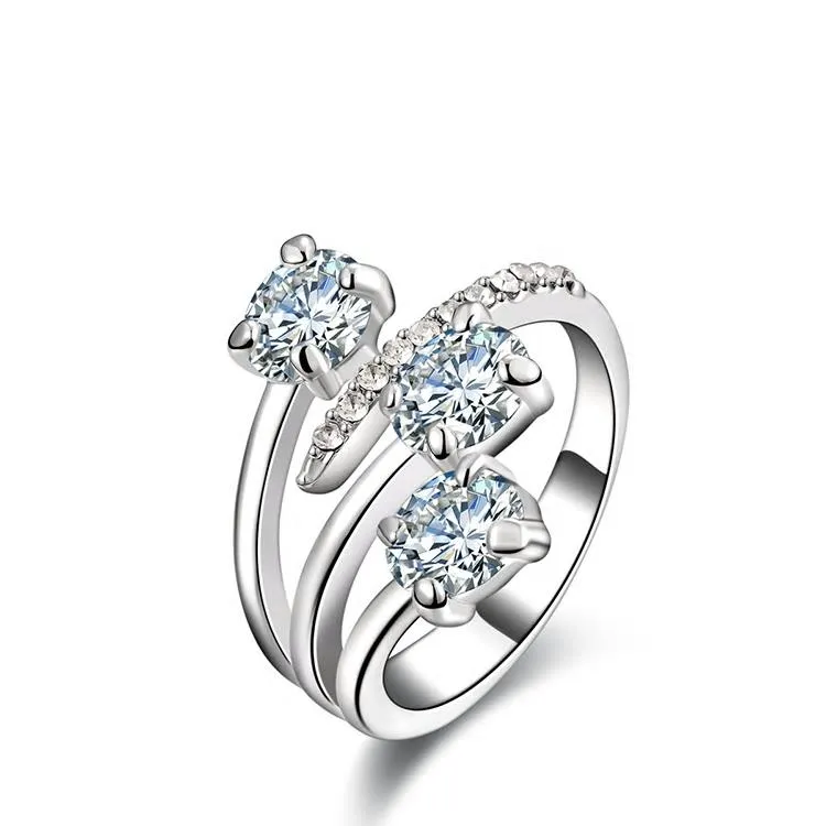 CZ Crystal Stylish Silver Ring