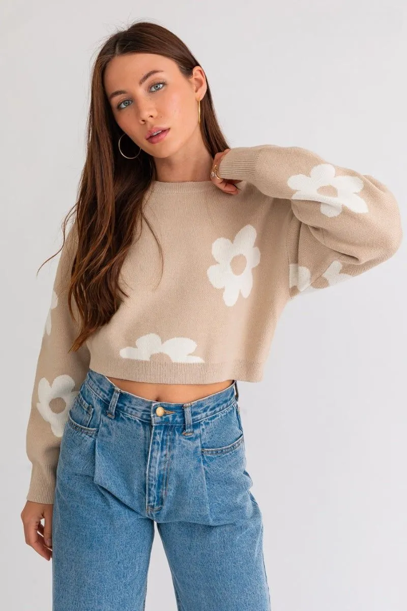 Daisy Cropped Sweatshirt