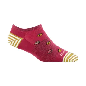 Darn Tough Vermont Women's Lucky Lady No Show Lightweight Lifestyle Sock - Cranberry