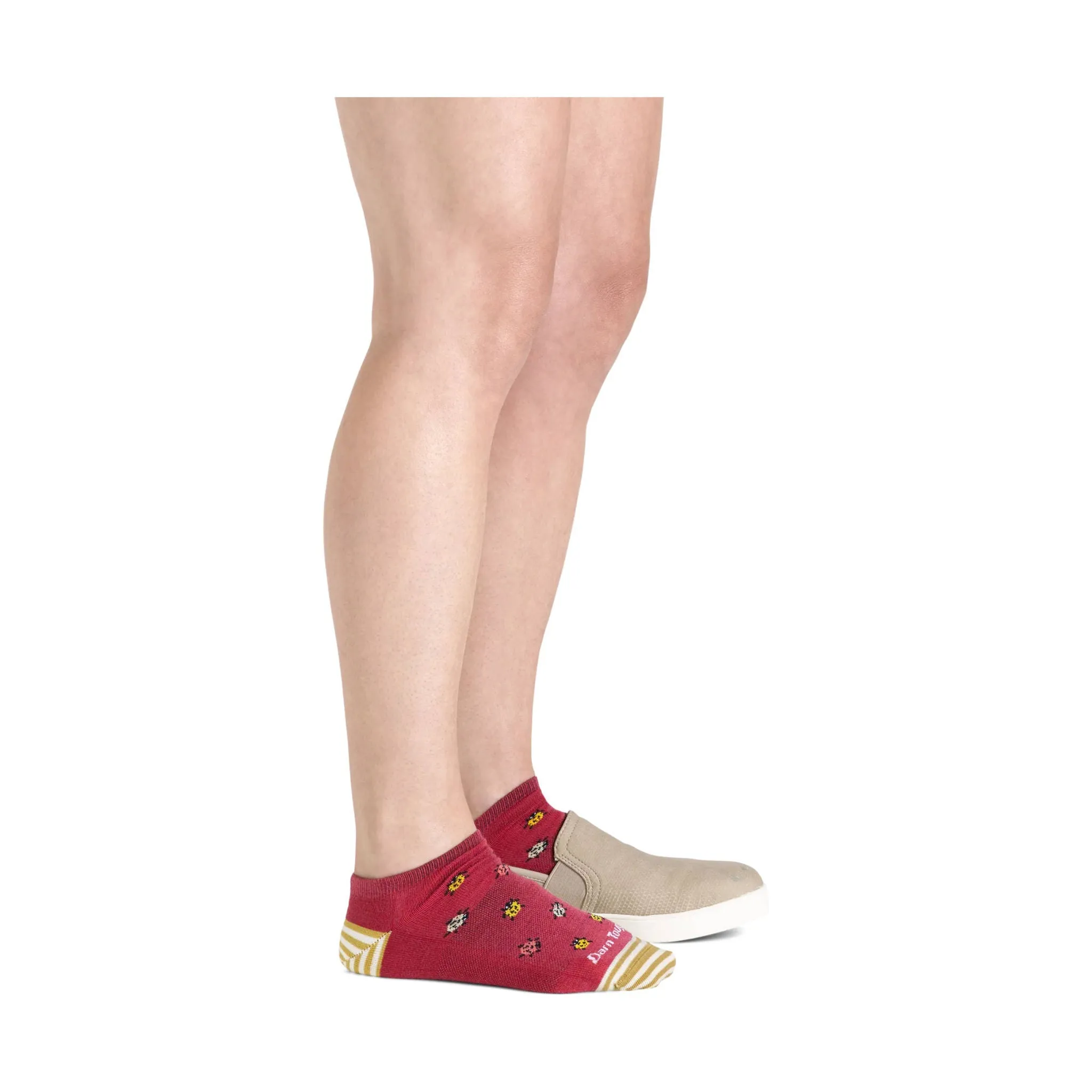 Darn Tough Vermont Women's Lucky Lady No Show Lightweight Lifestyle Sock - Cranberry