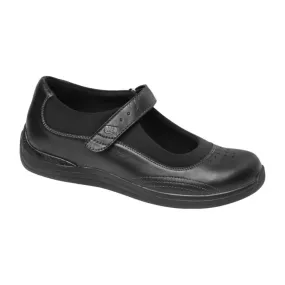 Drew Shoe Women's Rose - Black Leather/Black Stretch