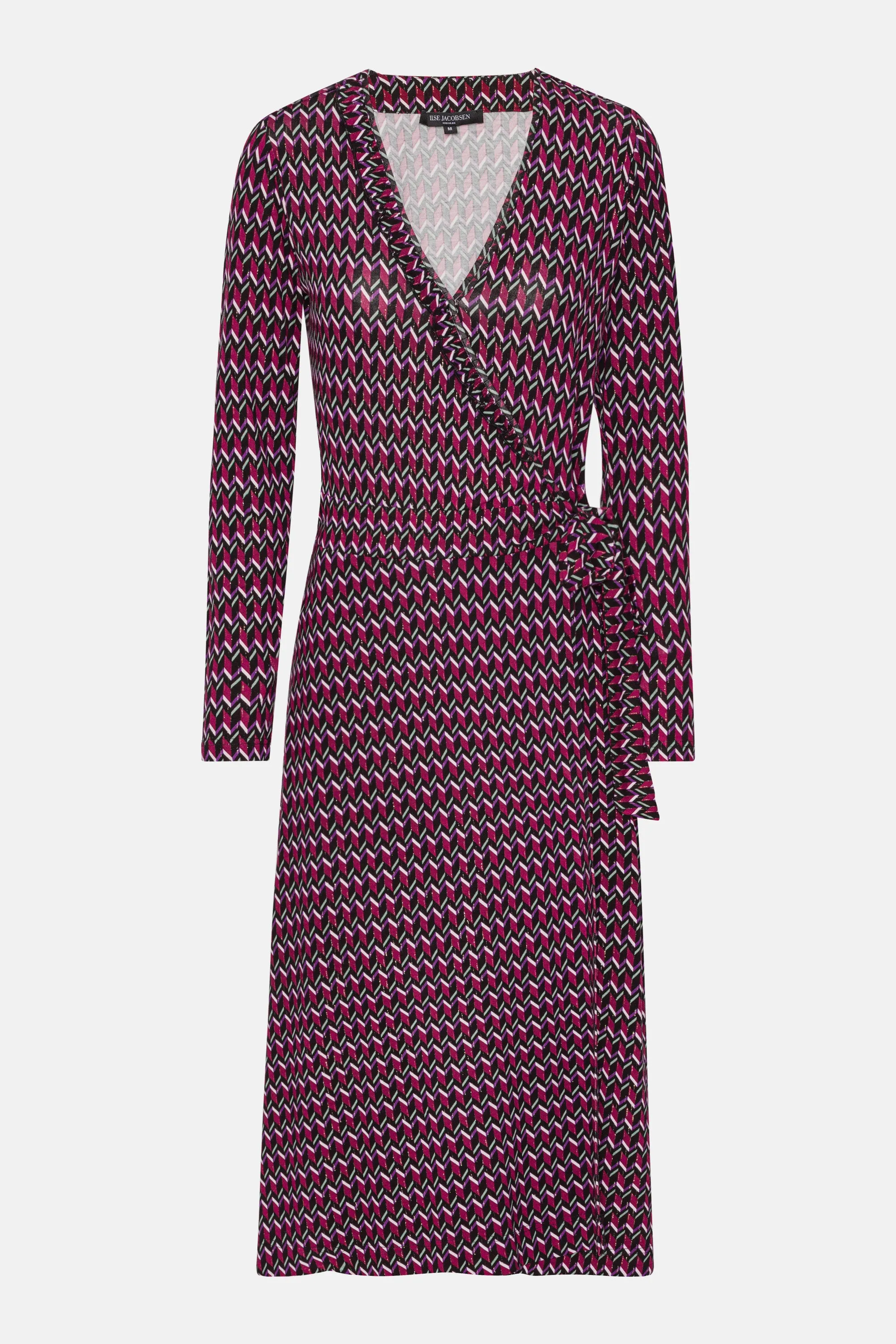 Elisa Harlekin Wrap Dress - Rosy Pink