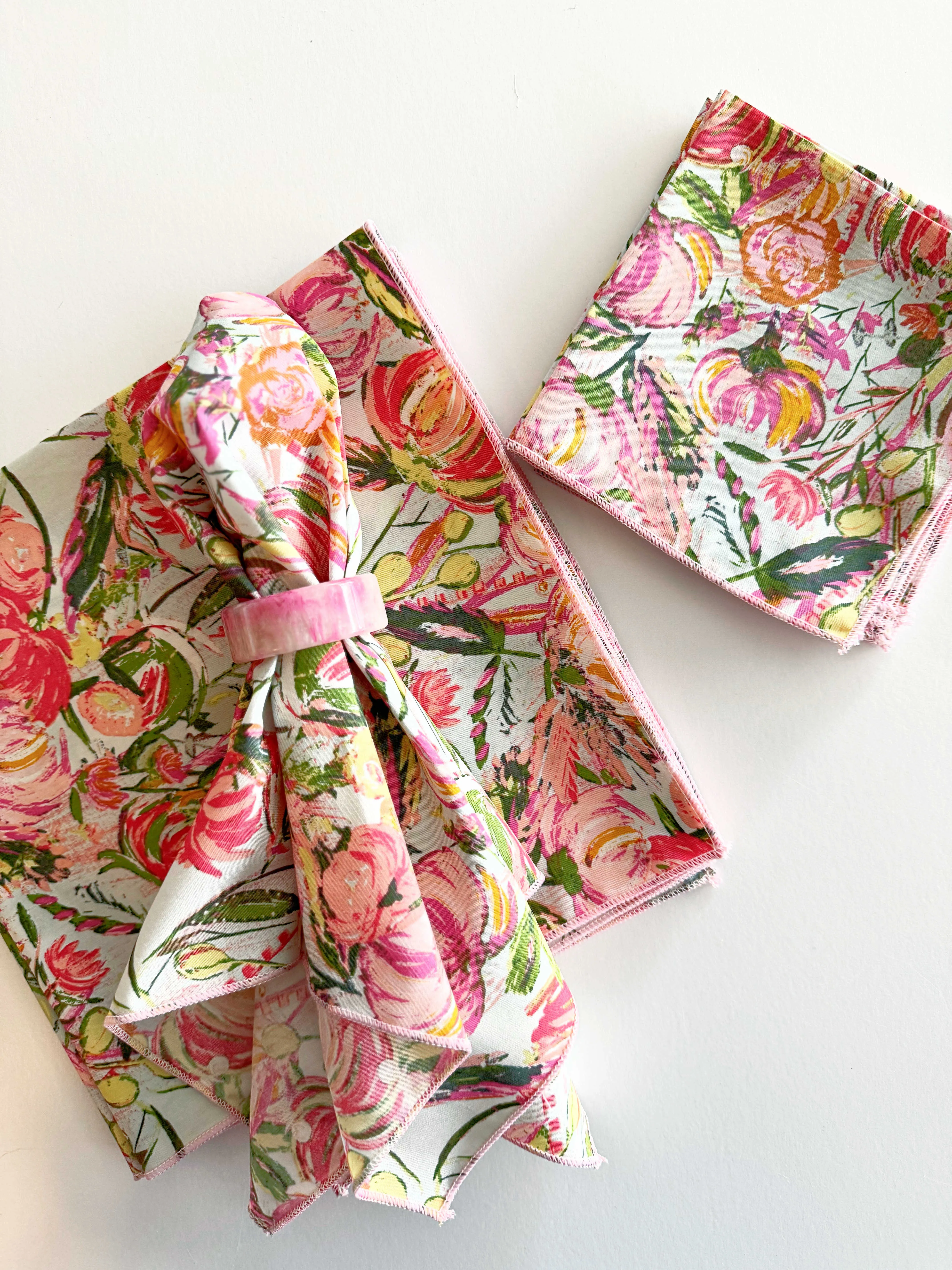 Floral Frolic Cloth Napkins, set of four