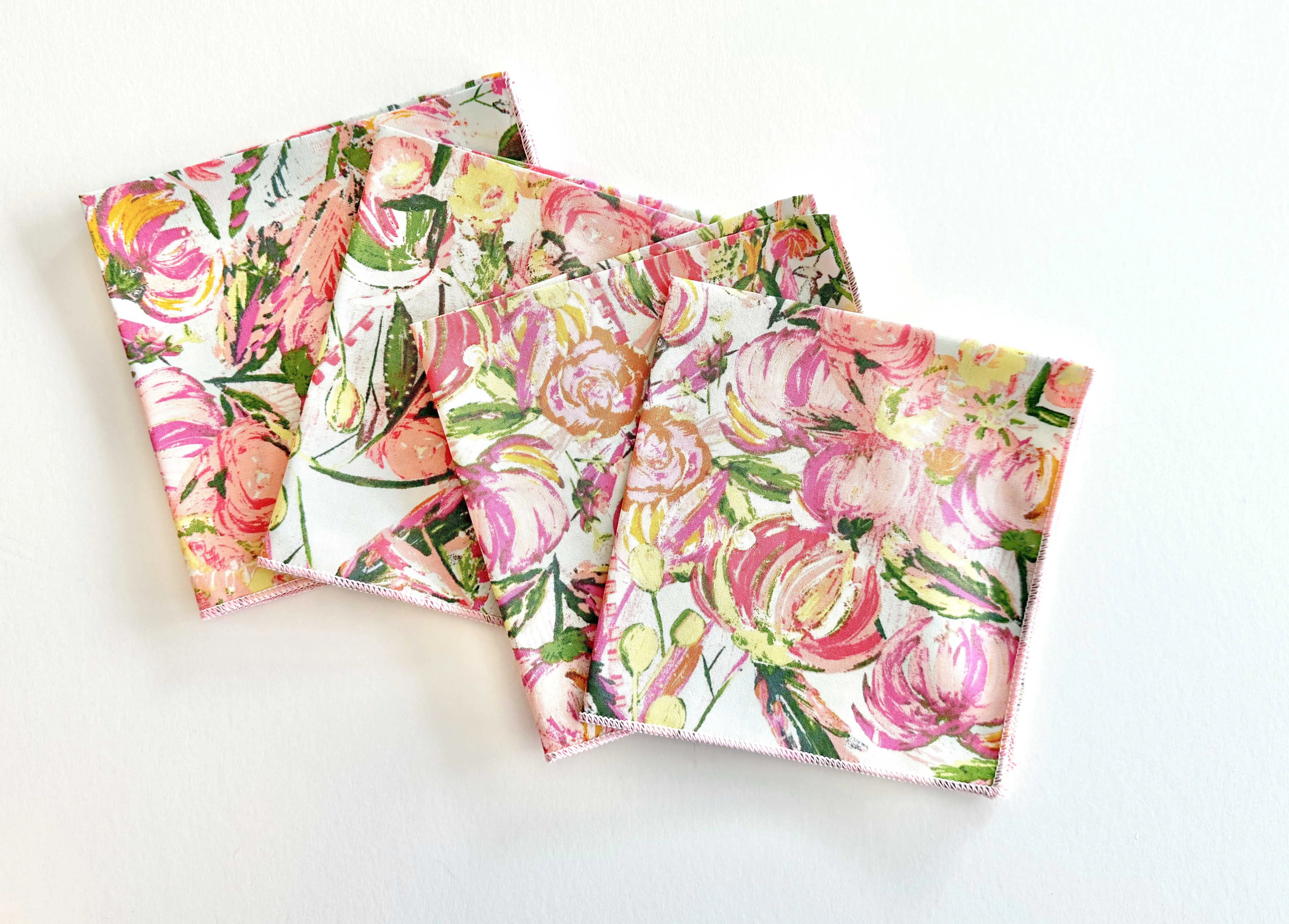 Floral Frolic Cloth Napkins, set of four