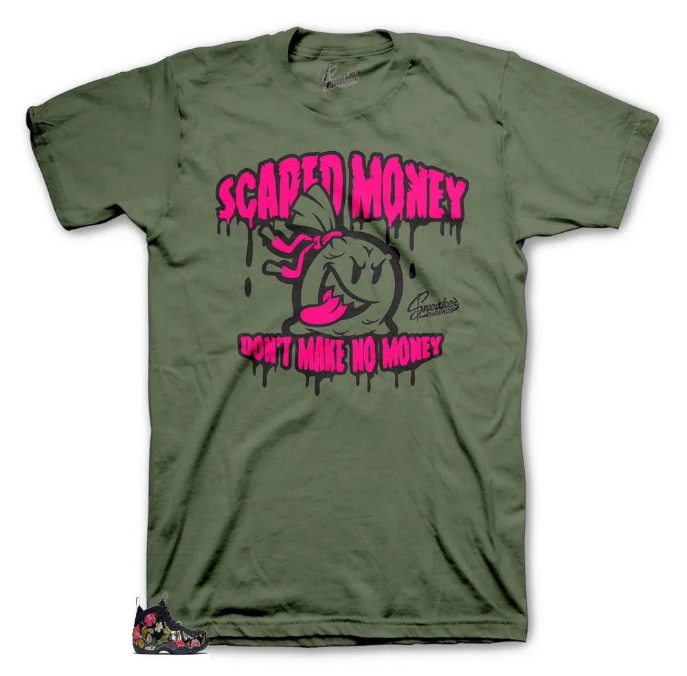 Foamposite Floral Scared Money Shirt