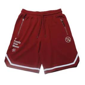 FOM PIQUE CREWNECK SHORTS BURGUNDY