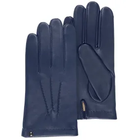 Gants Homme cuir d'agneau et soie Marine