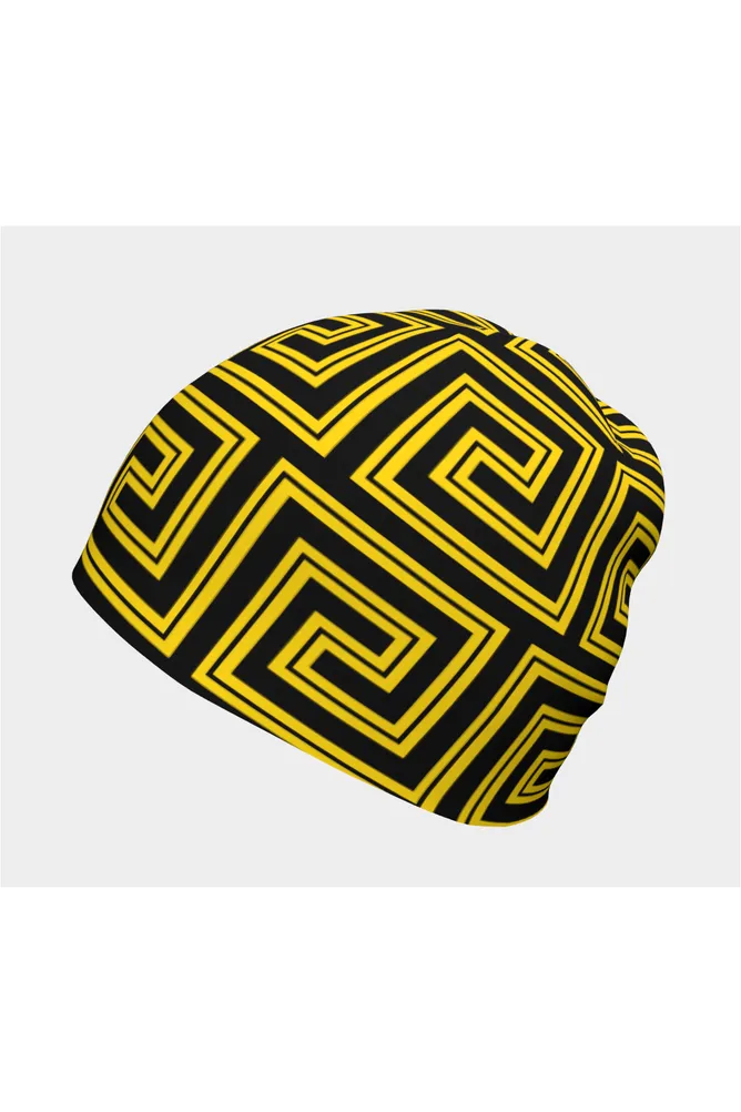 Golden Greek Key Beanie