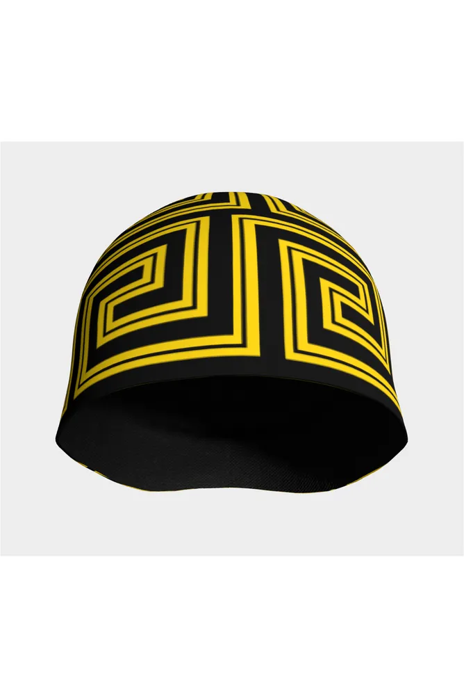 Golden Greek Key Beanie