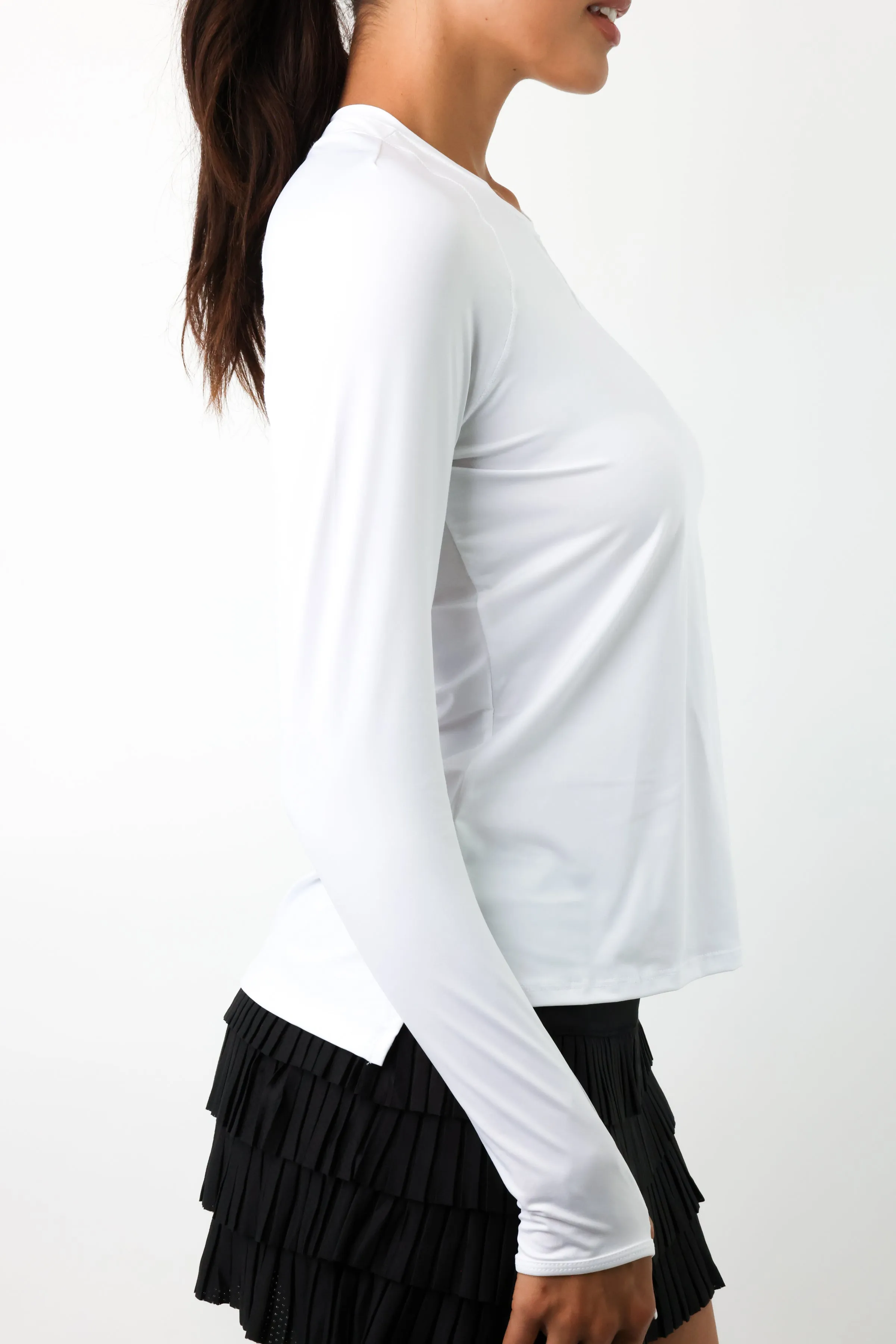 High Low Breezy Long Sleeve Top