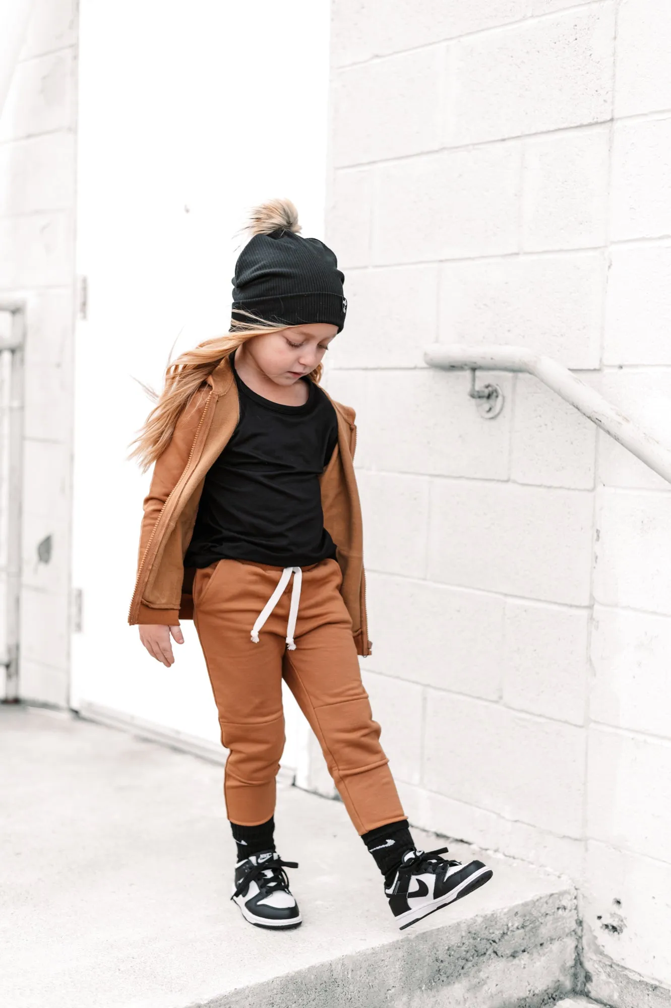 JOGGERS- Caramel Bamboo French Terry