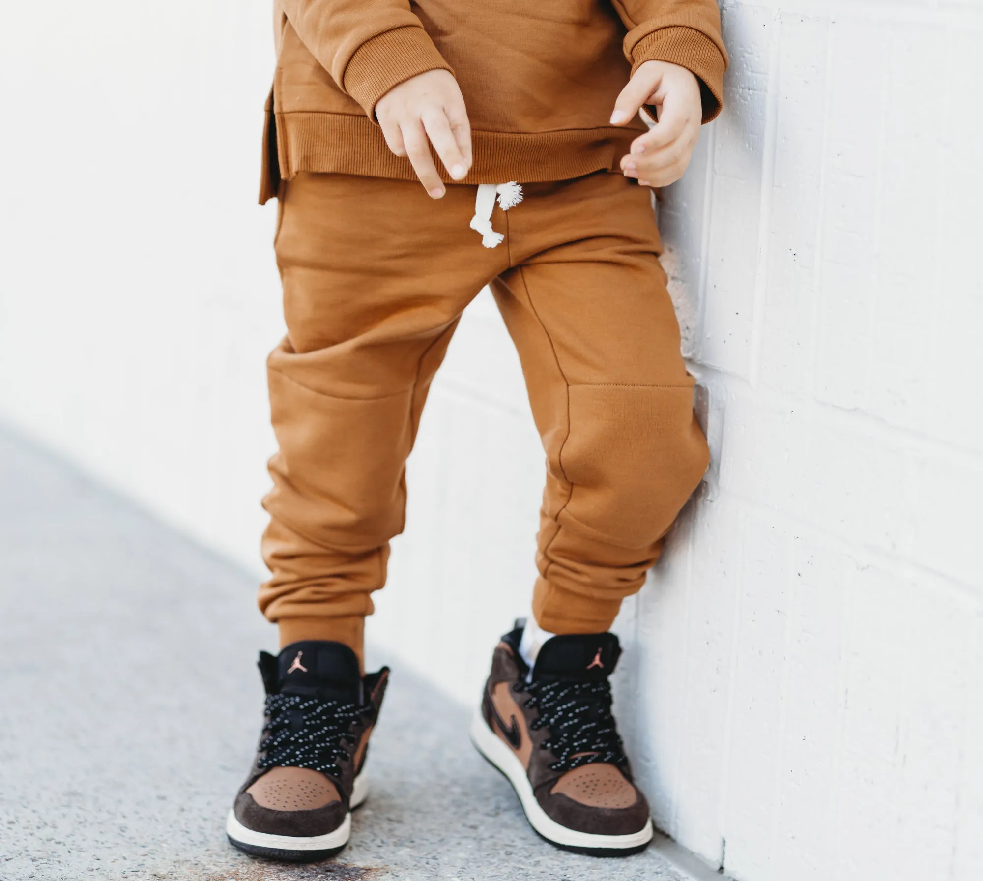 JOGGERS- Caramel Bamboo French Terry