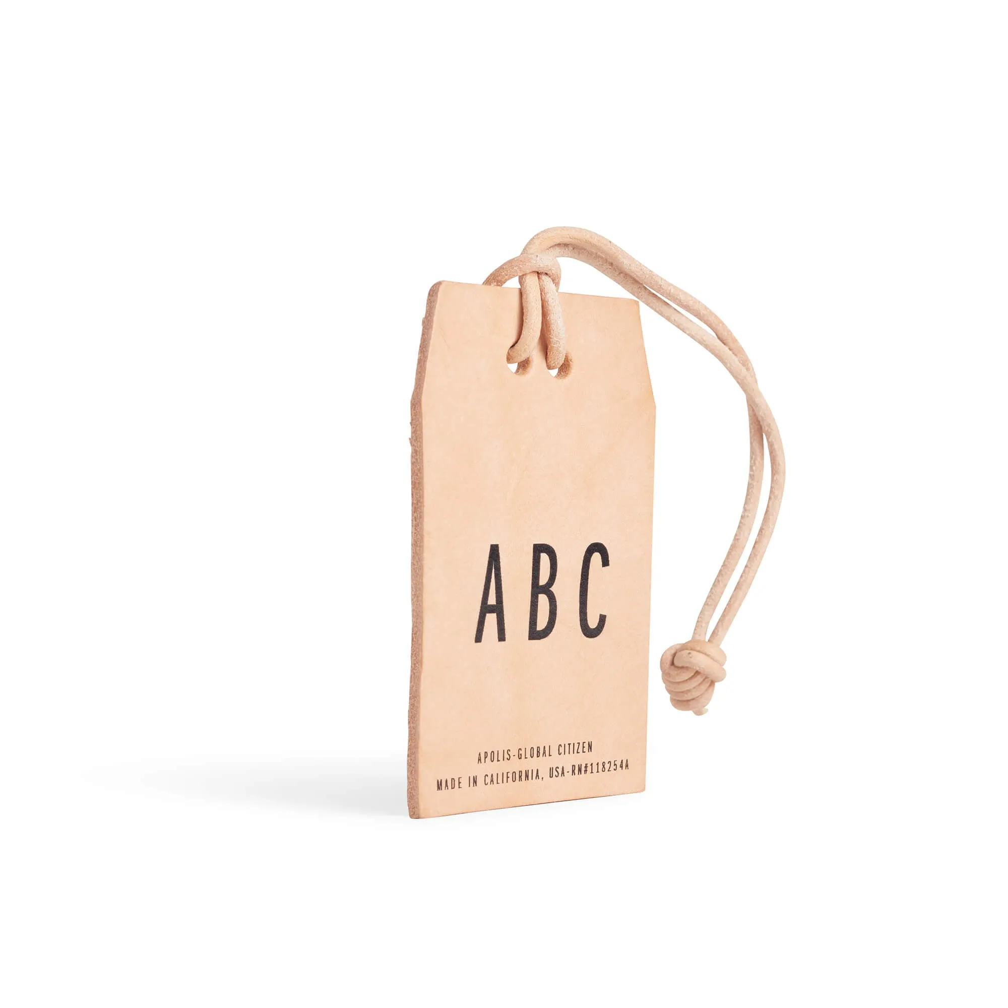 Leather Gift Tag with Monogram