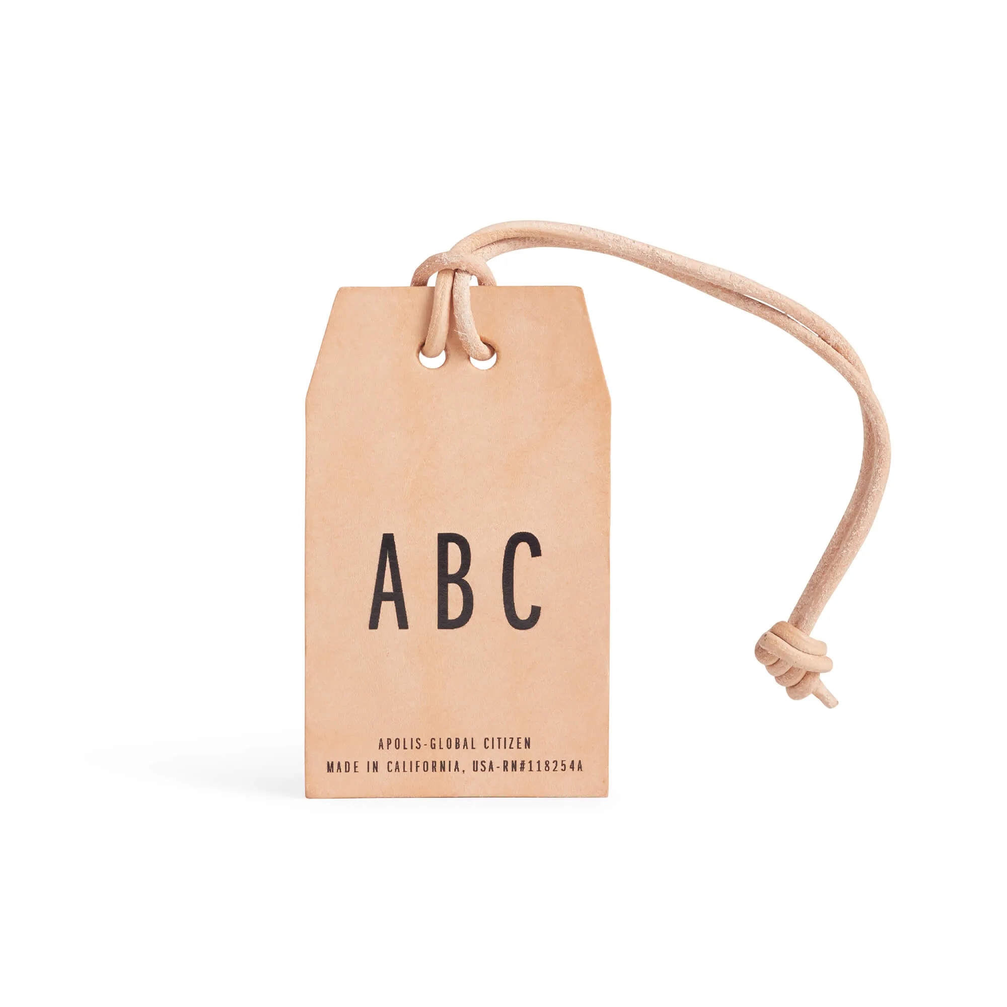 Leather Gift Tag with Monogram