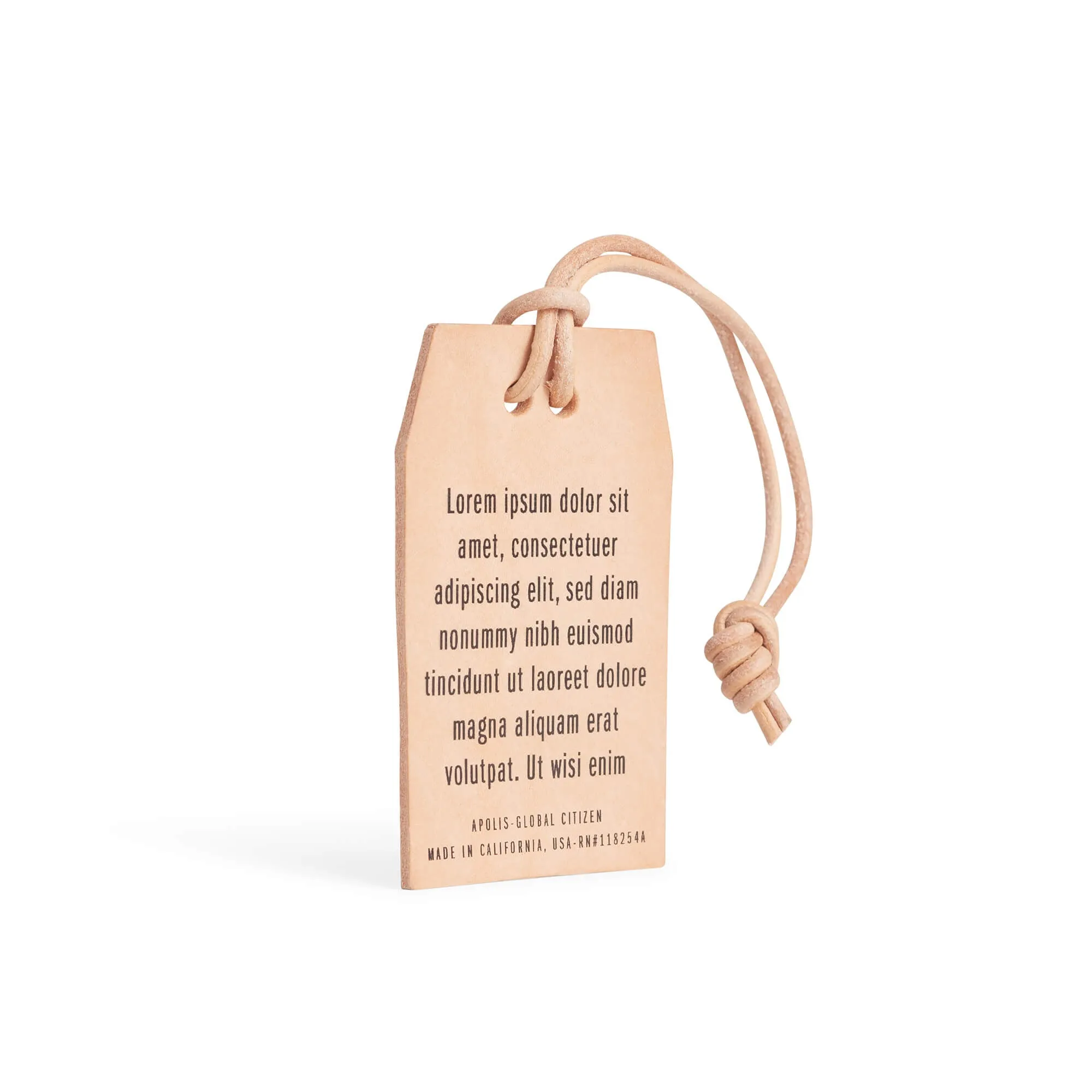 Leather Gift Tag with Note