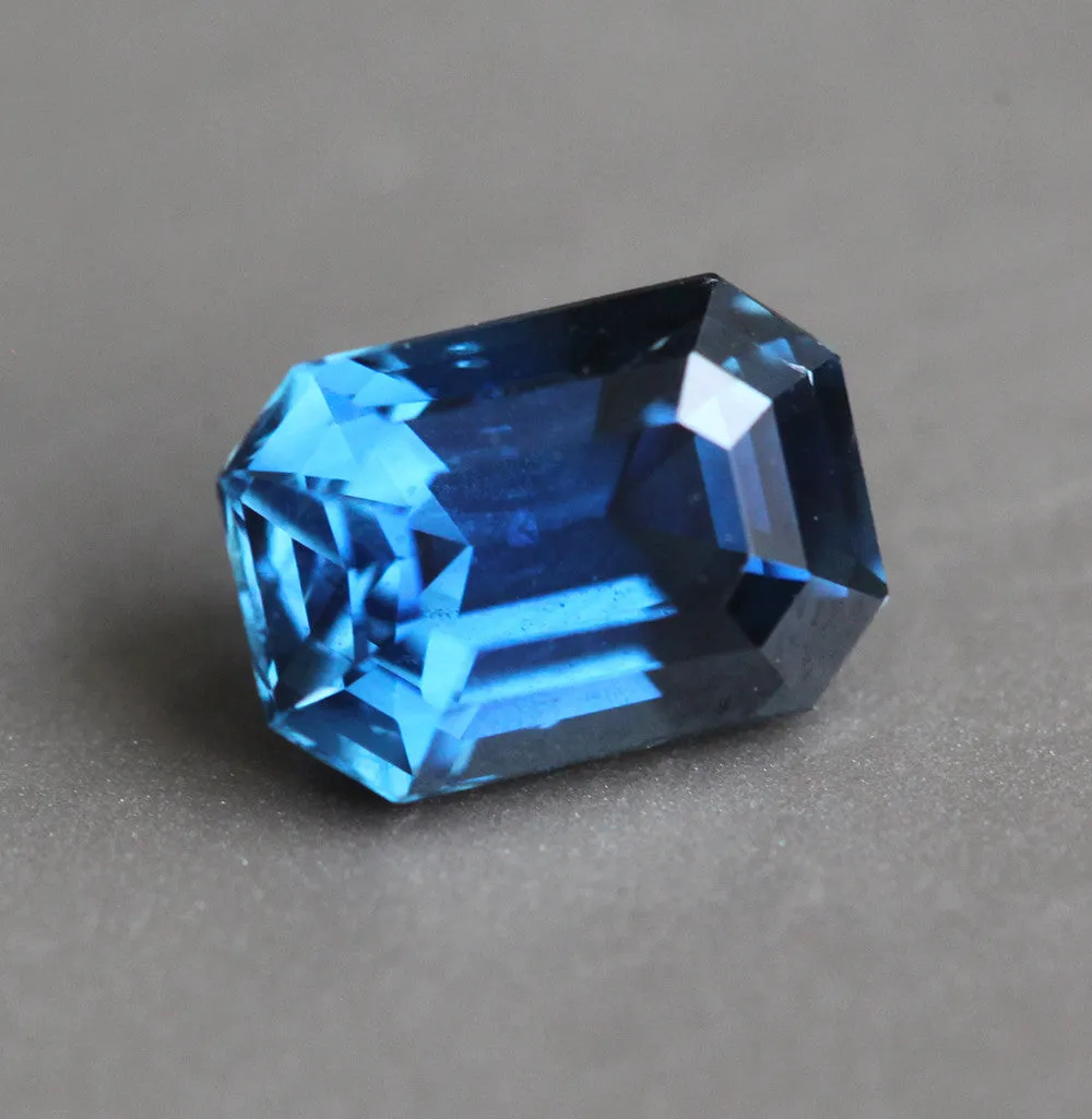 Loose 1.15 Ct Octagon Blue Sapphire