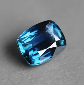 Loose 1.76 Ct Cushion Dark Blue Sapphire