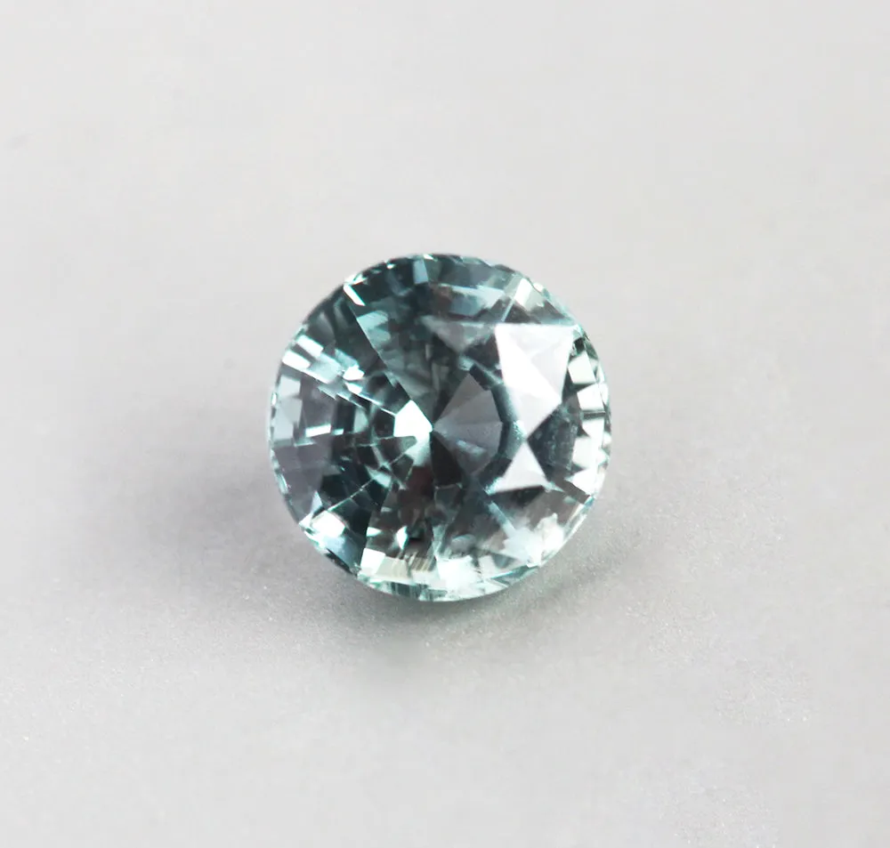 Loose 2.09 Ct Round Seafoam Green Sapphire