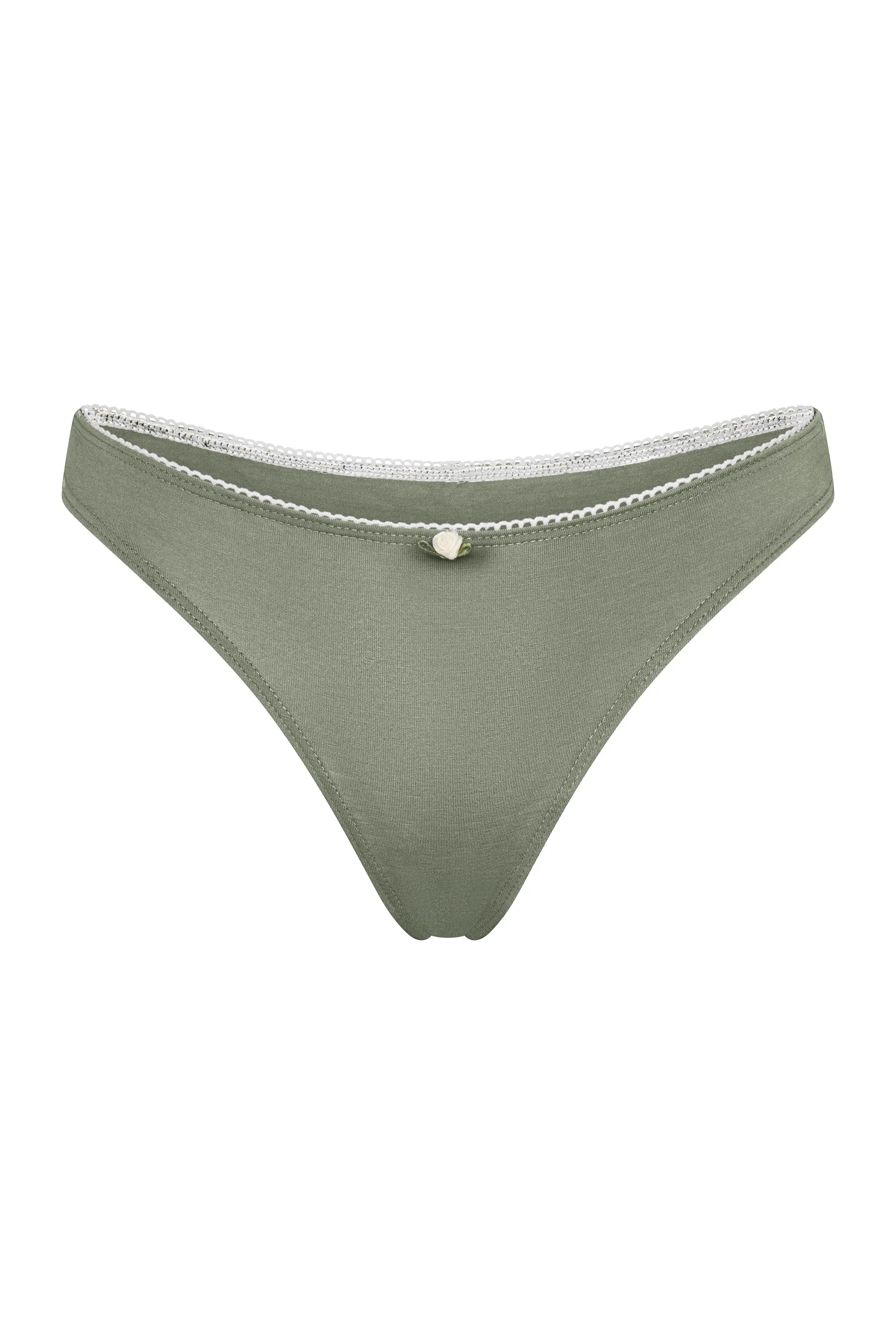 LOW RISE THONG IN SAGE