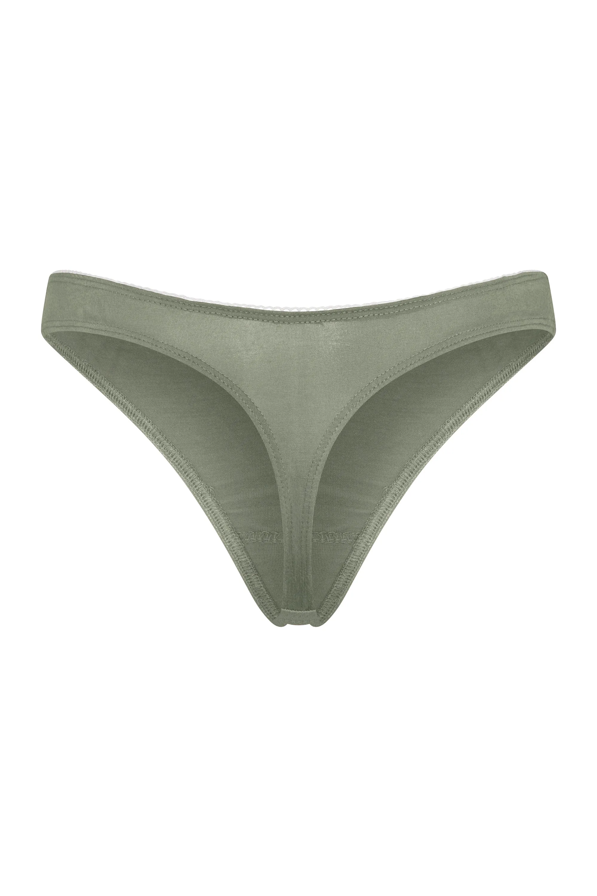 LOW RISE THONG IN SAGE