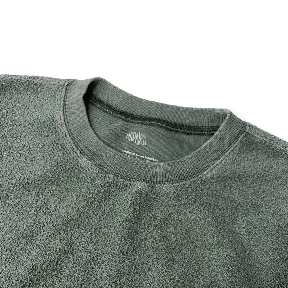 MADNESS MADNESS WASHED SWEATER-OLIVE