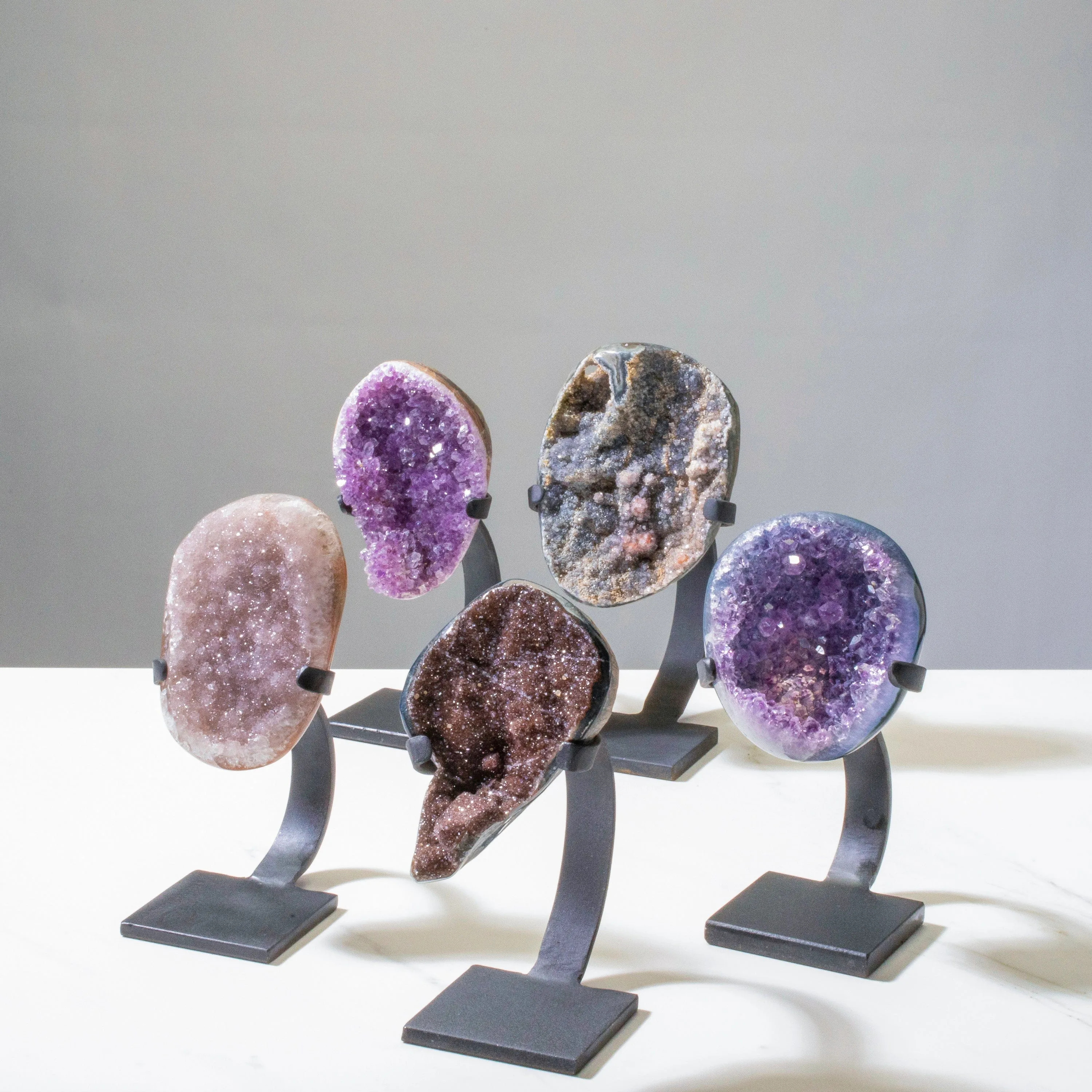 Medium Uruguayan Amethyst Geode on Custom Stand - 9/ 4 lbs - B Grade