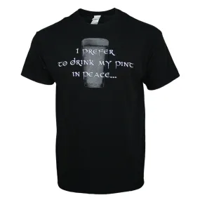 Men's Black Peace Pint T-Shirt