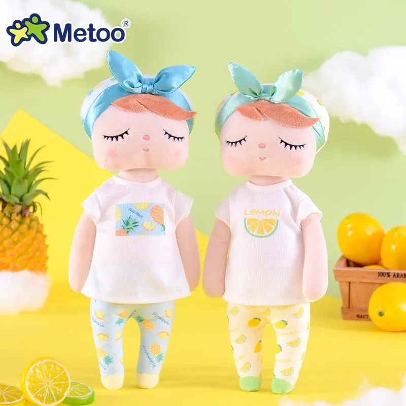 Metoo Dolls Toys For Girls Baby Beautiful Fruit Angela Cute Rabbit Soft Plush Stuffed Animals For Kids Infant