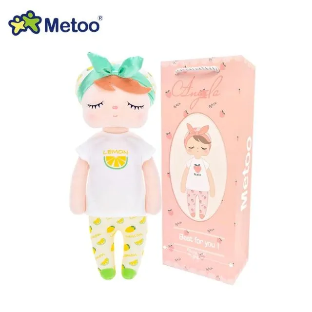 Metoo Dolls Toys For Girls Baby Beautiful Fruit Angela Cute Rabbit Soft Plush Stuffed Animals For Kids Infant