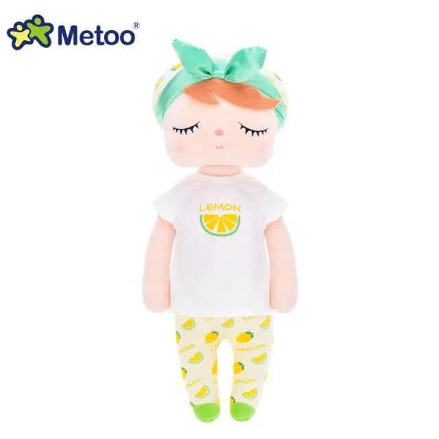 Metoo Dolls Toys For Girls Baby Beautiful Fruit Angela Cute Rabbit Soft Plush Stuffed Animals For Kids Infant