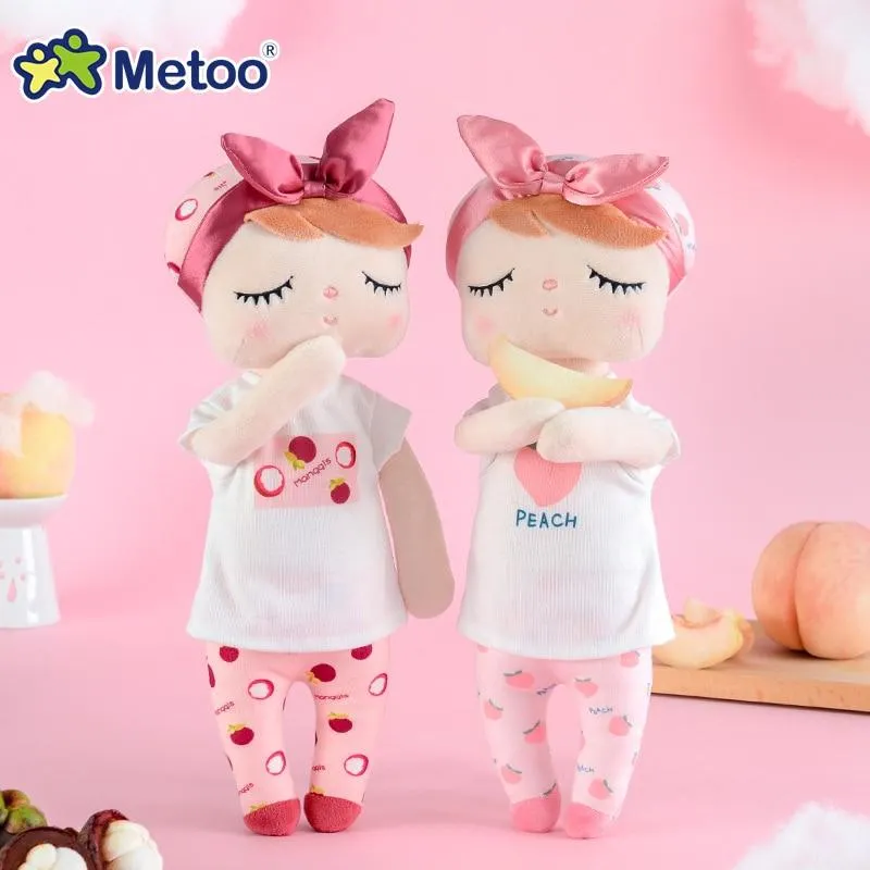 Metoo Dolls Toys For Girls Baby Beautiful Fruit Angela Cute Rabbit Soft Plush Stuffed Animals For Kids Infant