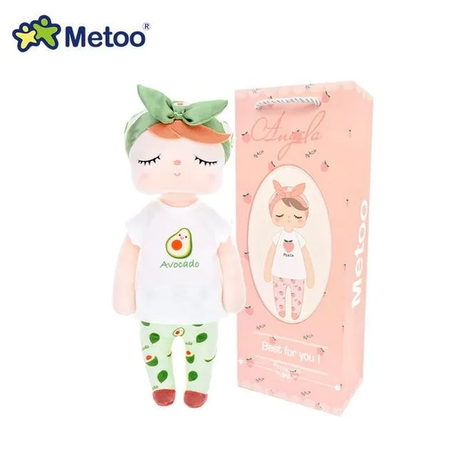 Metoo Dolls Toys For Girls Baby Beautiful Fruit Angela Cute Rabbit Soft Plush Stuffed Animals For Kids Infant