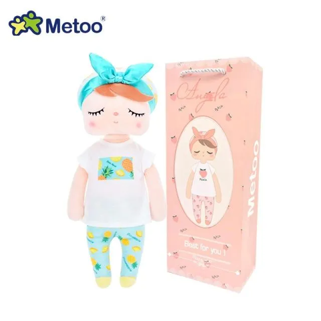 Metoo Dolls Toys For Girls Baby Beautiful Fruit Angela Cute Rabbit Soft Plush Stuffed Animals For Kids Infant