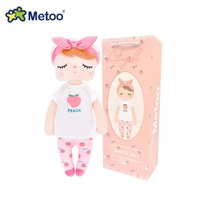 Metoo Dolls Toys For Girls Baby Beautiful Fruit Angela Cute Rabbit Soft Plush Stuffed Animals For Kids Infant