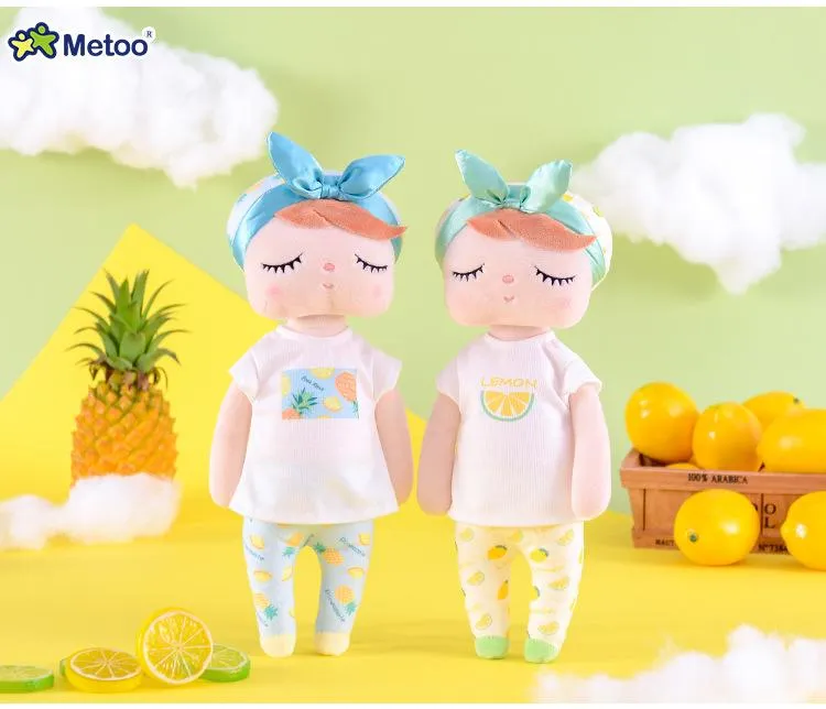 Metoo Dolls Toys For Girls Baby Beautiful Fruit Angela Cute Rabbit Soft Plush Stuffed Animals For Kids Infant