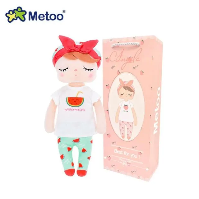 Metoo Dolls Toys For Girls Baby Beautiful Fruit Angela Cute Rabbit Soft Plush Stuffed Animals For Kids Infant