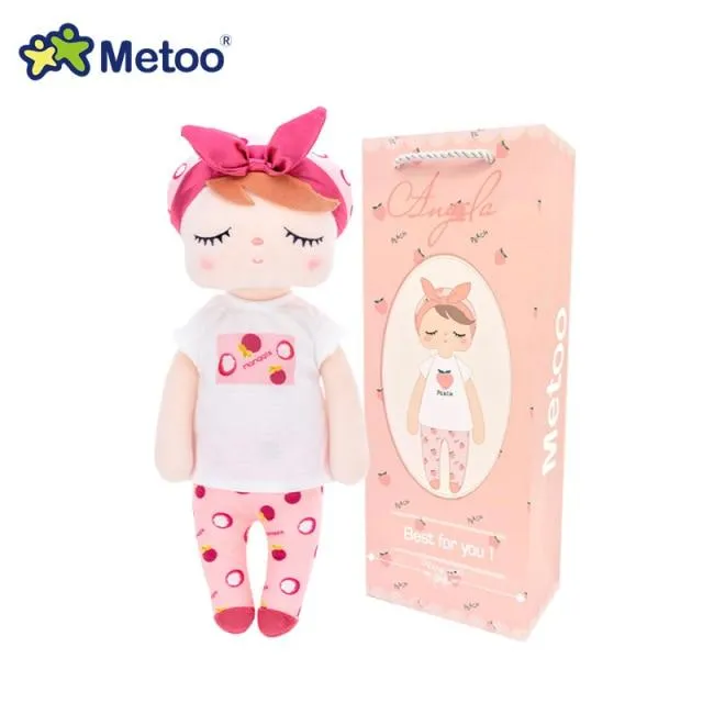 Metoo Dolls Toys For Girls Baby Beautiful Fruit Angela Cute Rabbit Soft Plush Stuffed Animals For Kids Infant