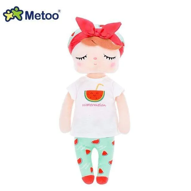 Metoo Dolls Toys For Girls Baby Beautiful Fruit Angela Cute Rabbit Soft Plush Stuffed Animals For Kids Infant