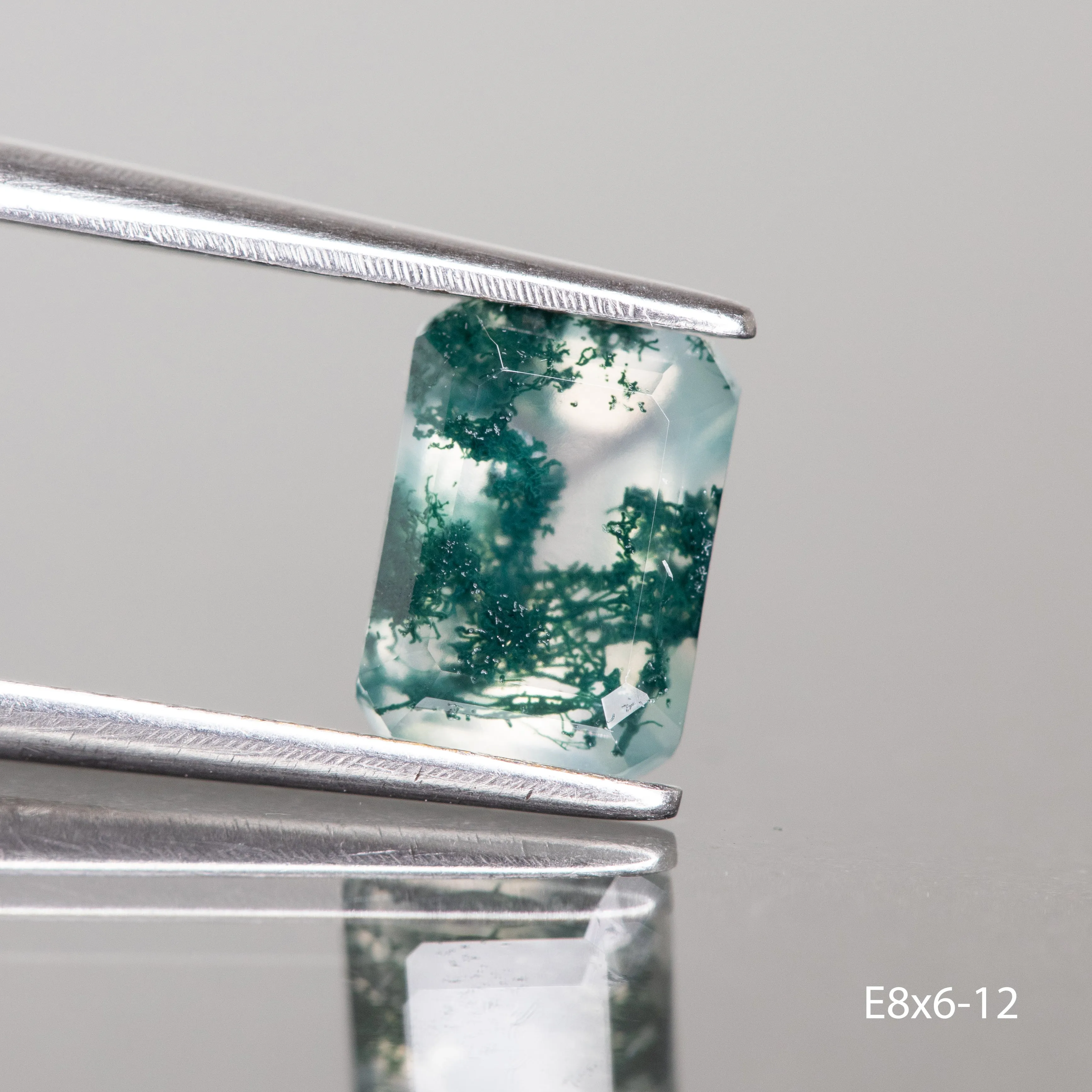 Moss agate |   octagon cut, 8x6 mm - choose yours